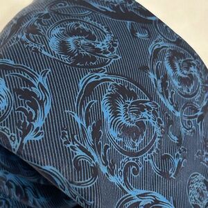 Versace Blue and Black Paisley Tie